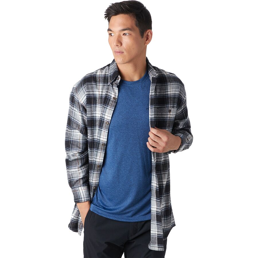 Button-Down Cotton Yarn Dye Flannel Shirt - Men's