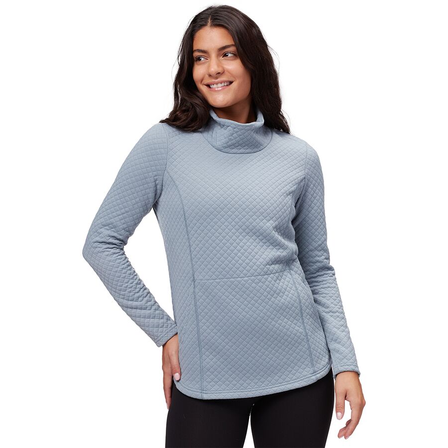 Quilted Cowl Neck Pullover - Women's