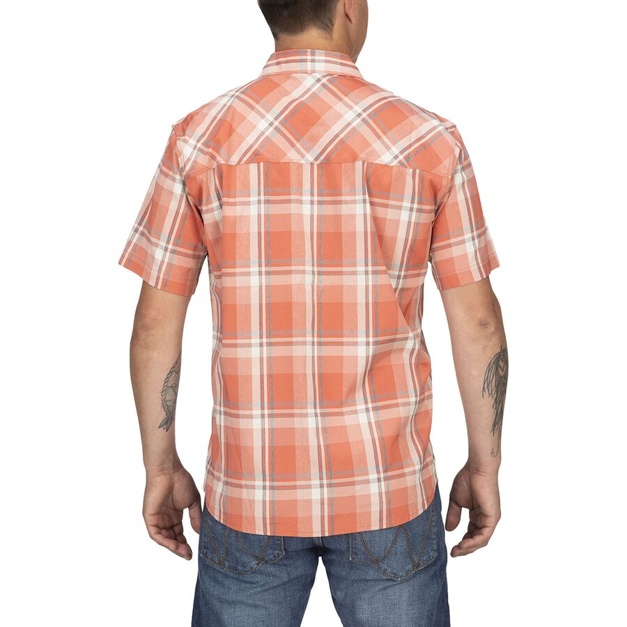 Chemise De Pêche Simms Outpost SS UPF - Taille XL - Motif Sunrise Plaid - Nylon/poly - Occasion