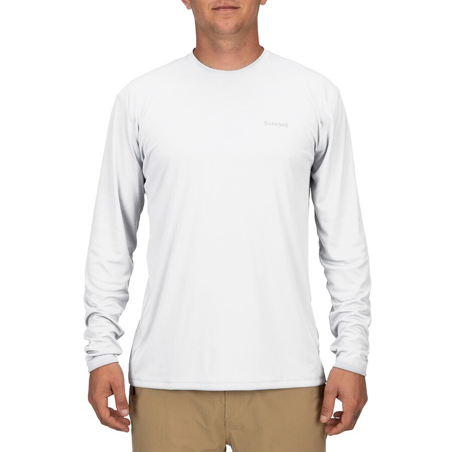 Tee-shirt Pêche Simms Solar Tech LS – UPF50, Séchage Rapide, Taille L, Aruba (neuf)