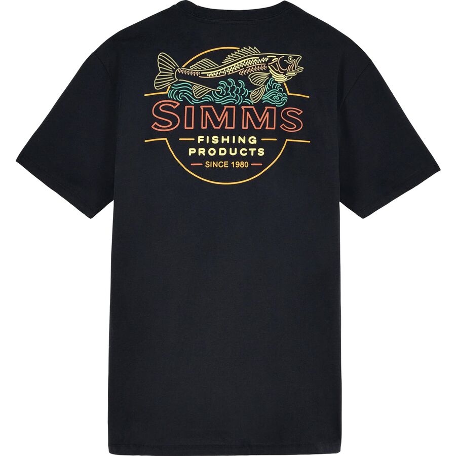Мужская футболка Simms Neon Draft, цвет: Чёрный