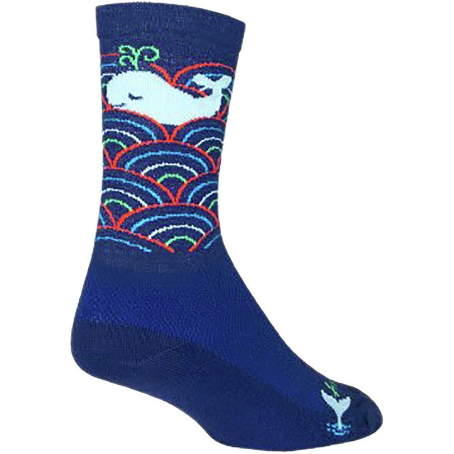 Oh Whale Crew 6in Bike Sock