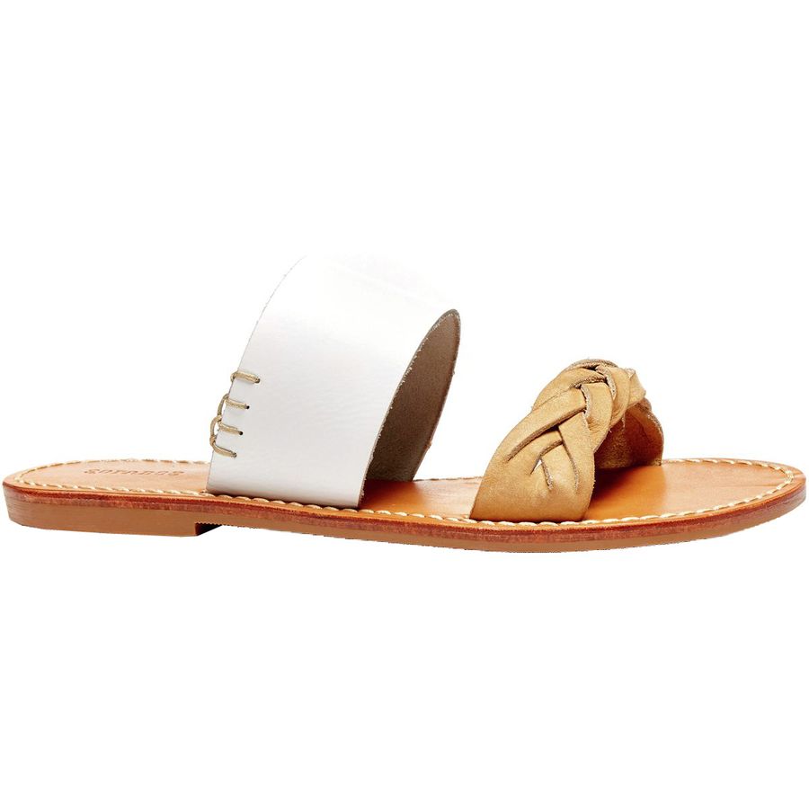 soludos braided slide sandal white