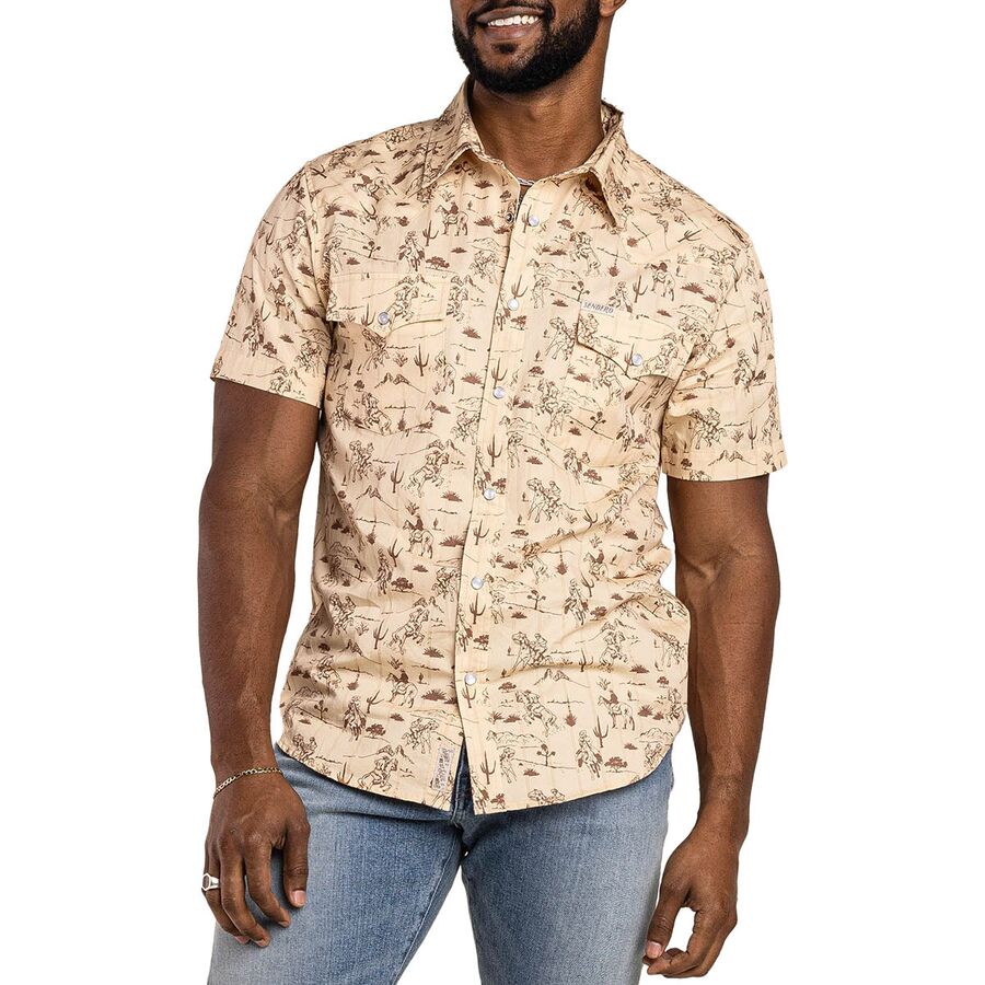 Мужская рубашка Sendero Provisions Co. Serape Pearl Snap Short-Sleeve, цвет: Пустынный с принтом