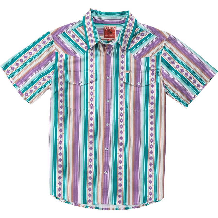 Serape Pearl Snap Short-Sleeve Shirt - Men's