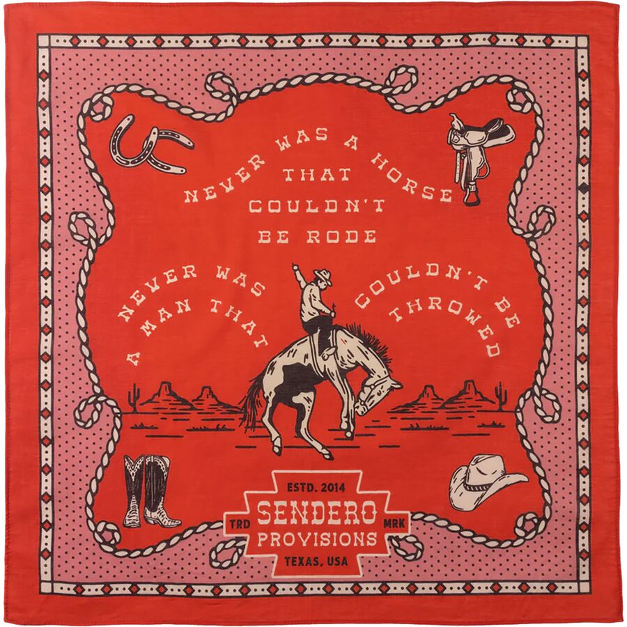 Мужские аксессуары Sendero Provisions Co. Never Was a Horse Bandana, цвет: Красный