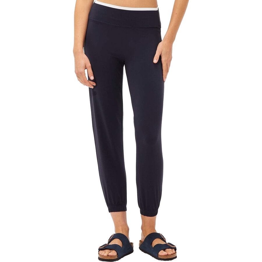 Splits59 - Lucie Low Rise Airweight Jogger Crop Pant - Women's - Indigo/Off White