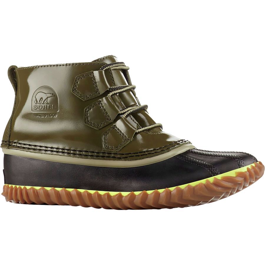 sorel women's out n about leather rain snow boot