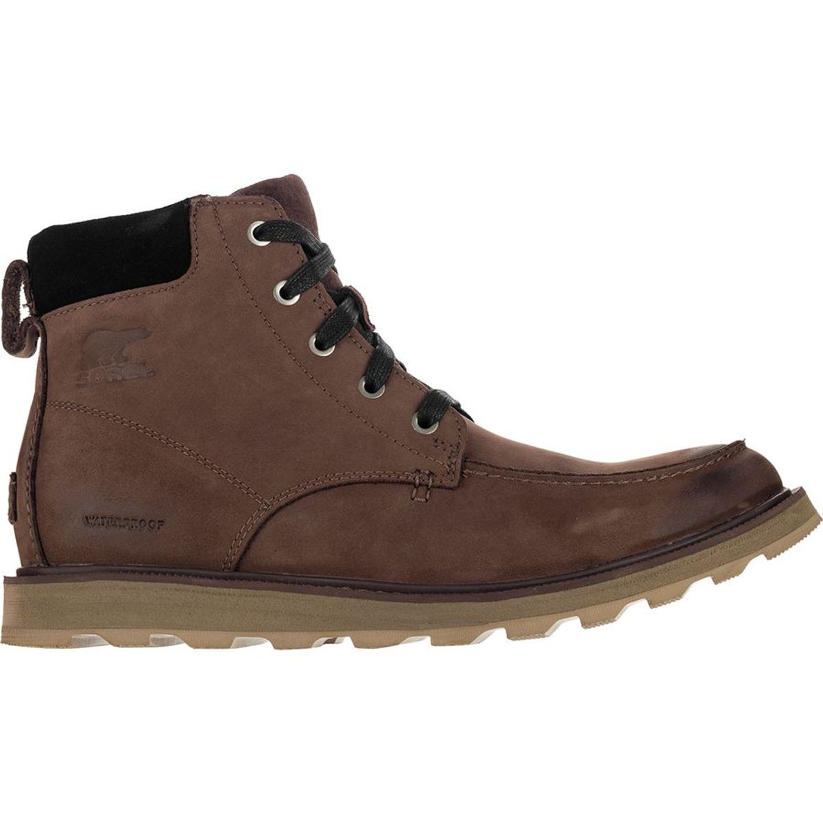 sorel men's madson moc toe waterproof