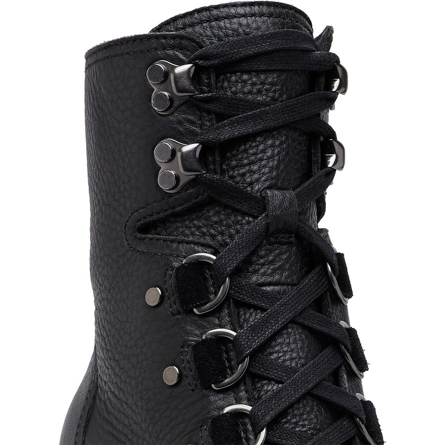 sorel after hours lace shearling boot