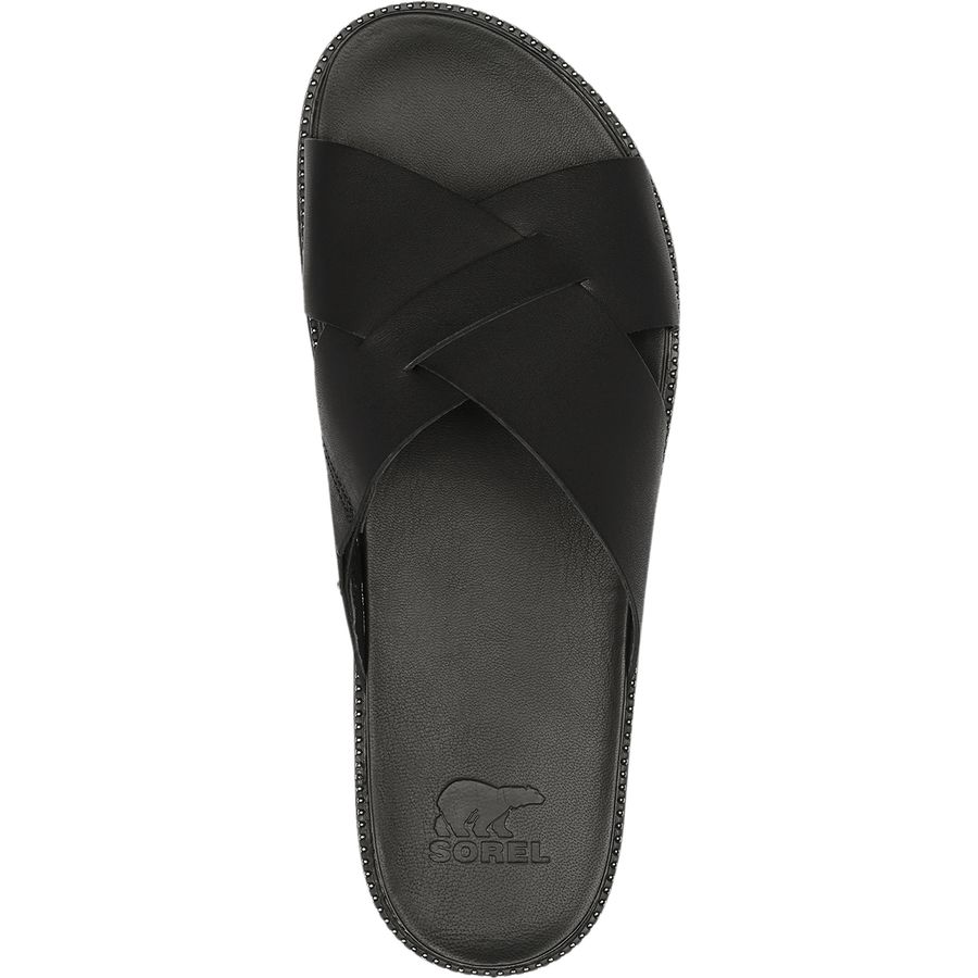 sorel roaming leather slide