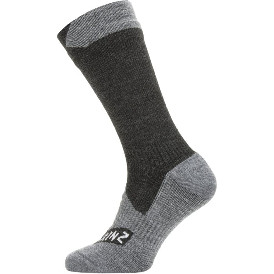 SealSkinz - Waterproof All Weather Mid Length Sock - Black/Grey Marl