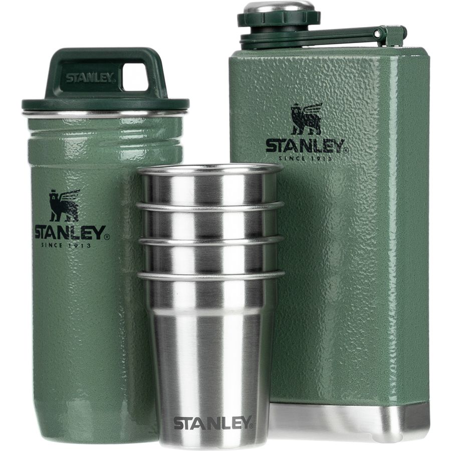Stanley - Adventure Pre-Party Shot Glass + Flask Set - Hammertone Green