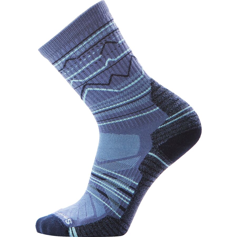 Топ Smartwool Performance Hike Light Cushion Mountain Range Pattern Crew, цвет: Синий