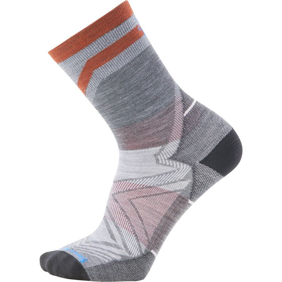 Run Zero Cushion Mid Crew Pattern Sock