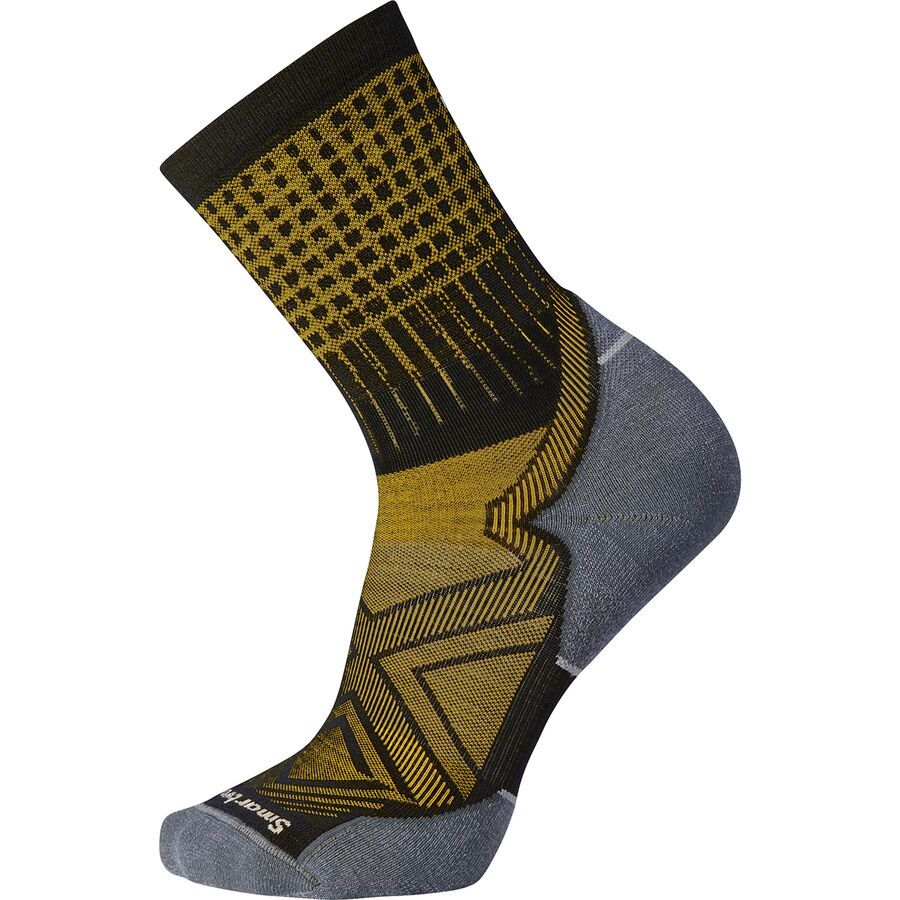 Run Targeted Cushion Pattern Mid Crew Sock