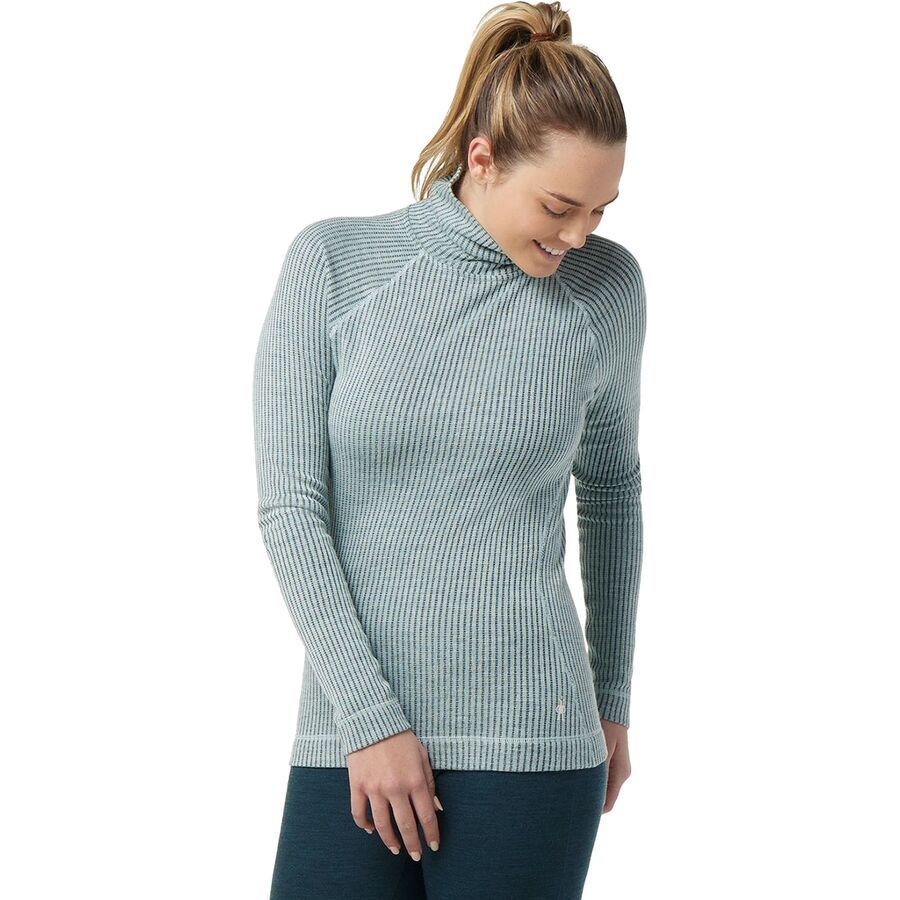 Thermal Merino Rib Turtleneck Top - Women's