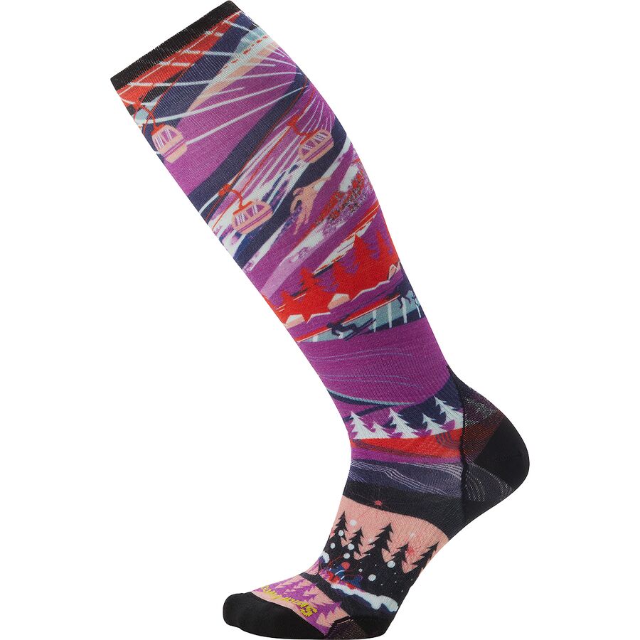 Ski Zero Cushion Skication Print OTC Sock - Women's