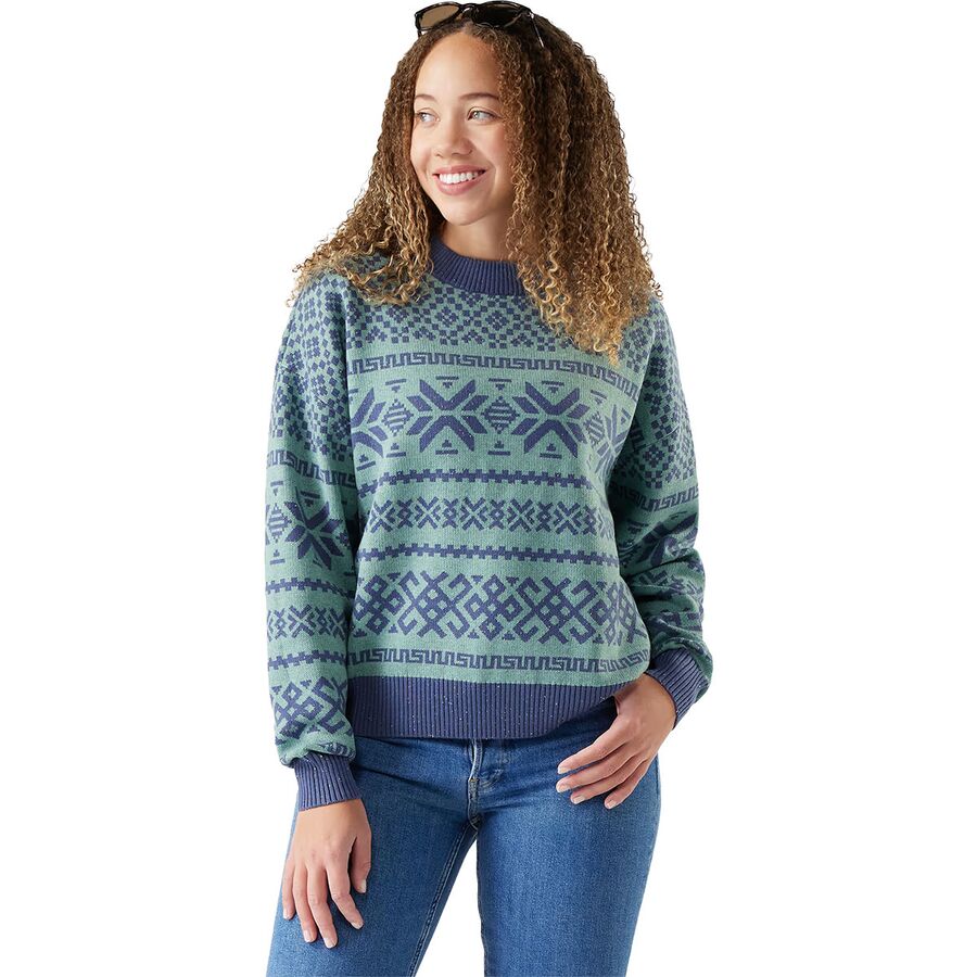Женский свитер Smartwool Edgewood Heritage Crew, цвет: Зелёный