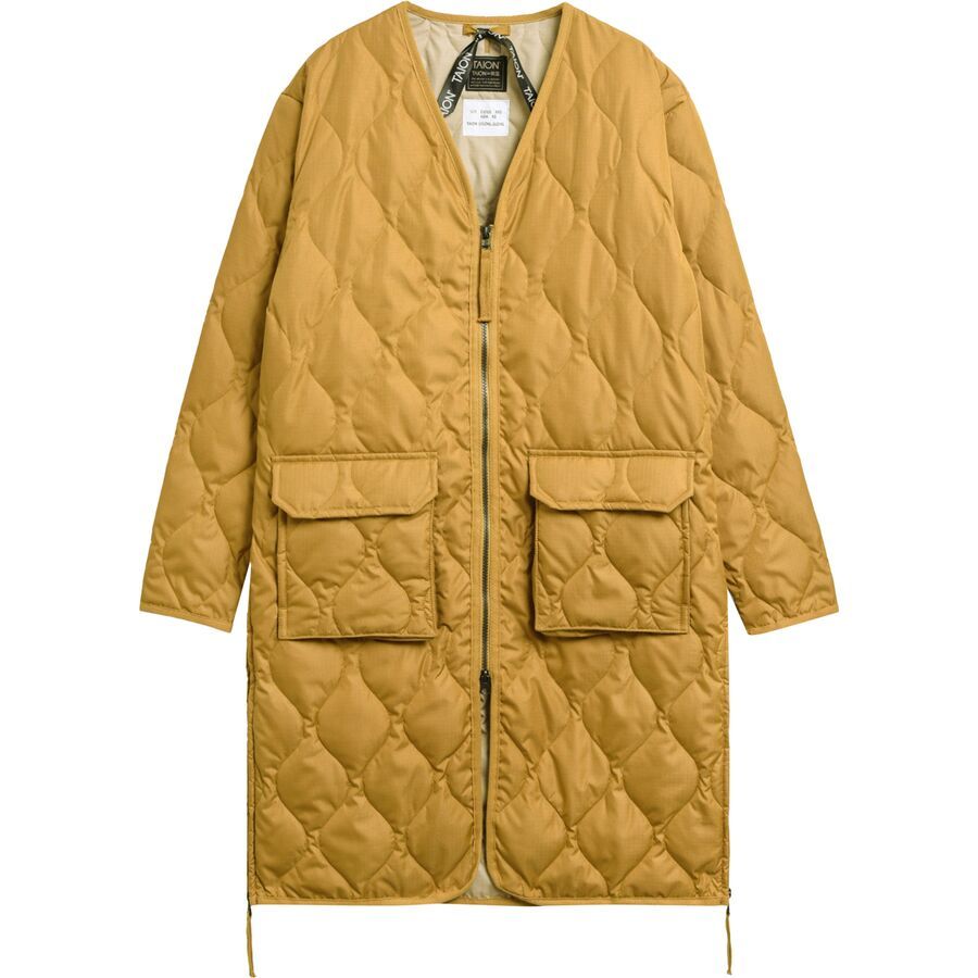 Taion Military Zip VNeck Down Coat Women's Clothing