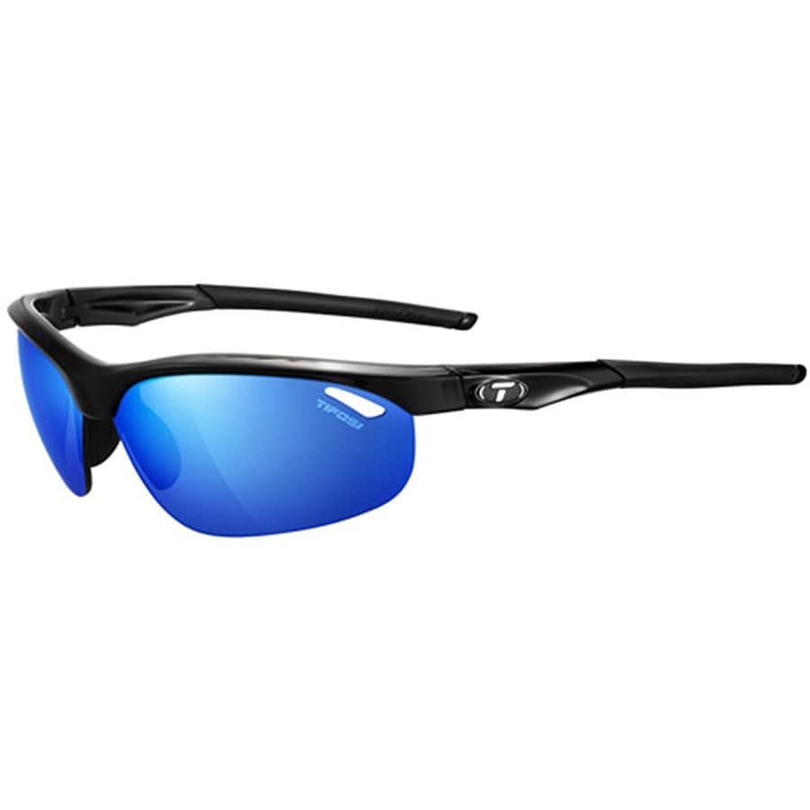 Tifosi Optics - Veloce Sunglasses - Gloss Black/Blue Reflective-Ac Red-Clear