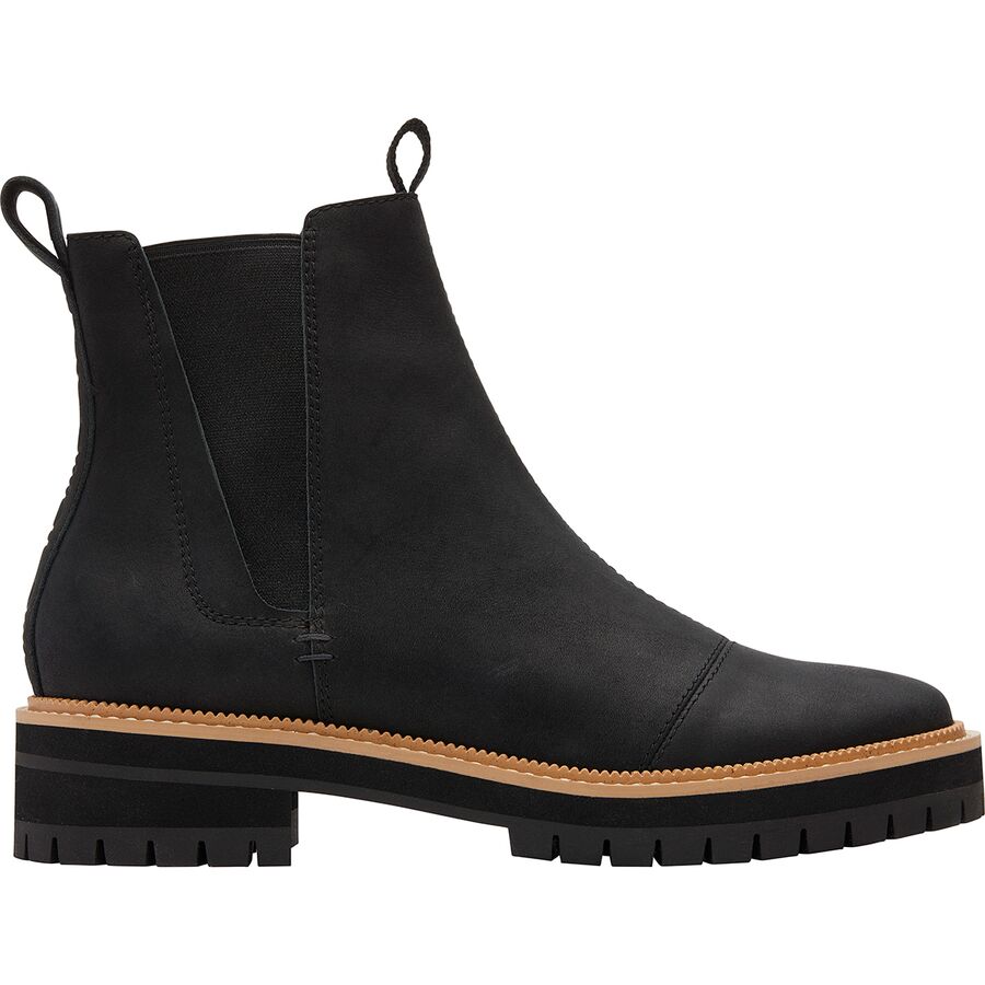 Toms - Dakota Chelsea Boot - Women's - Black Water Resistant Leather