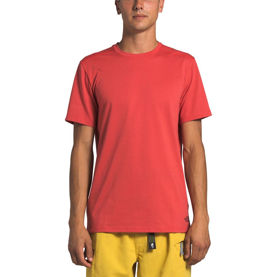 mens red north face t shirt