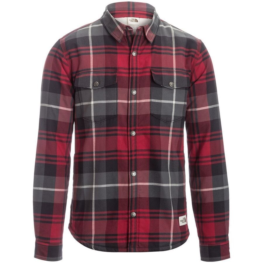 red and black plaid north face