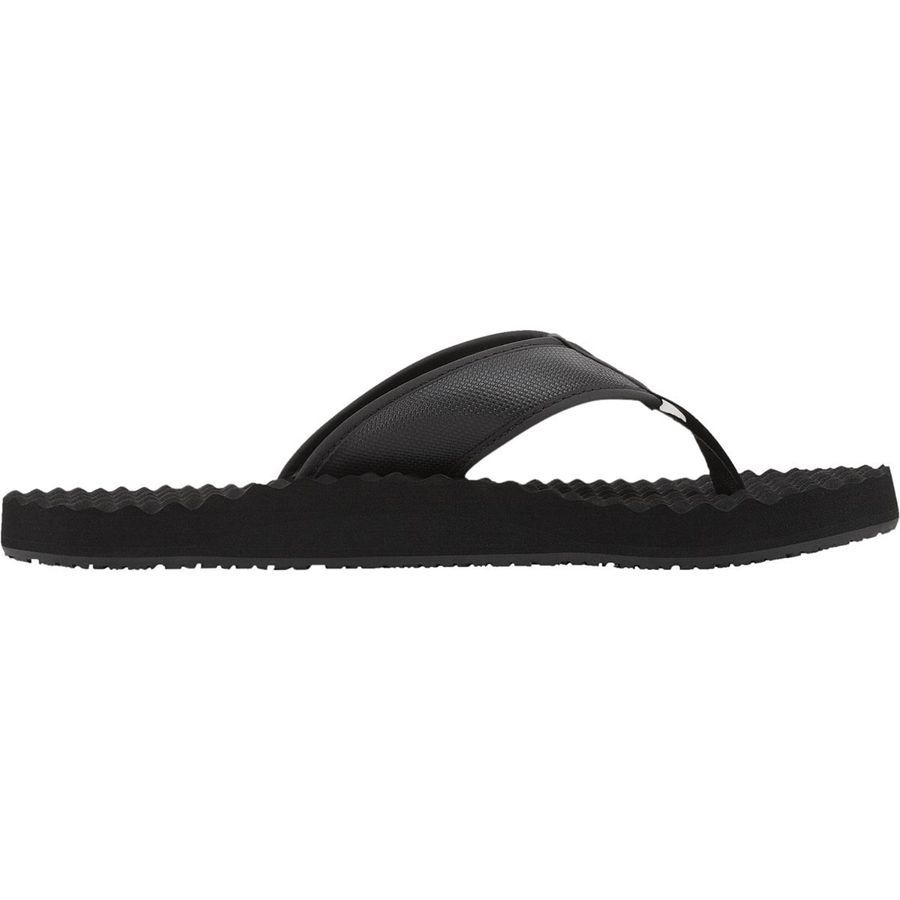 black north face flip flops