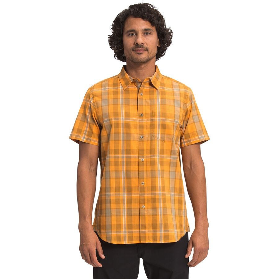 The North Face - Hammetts Short-Sleeve Shirt - Men's - Light Exuberance Orange Heritage Medium Four Color Plaid