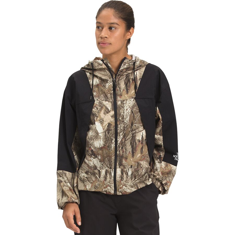 The North Face - Peril Wind Jacket - Women's - Kelp Tan Forest Floor Print