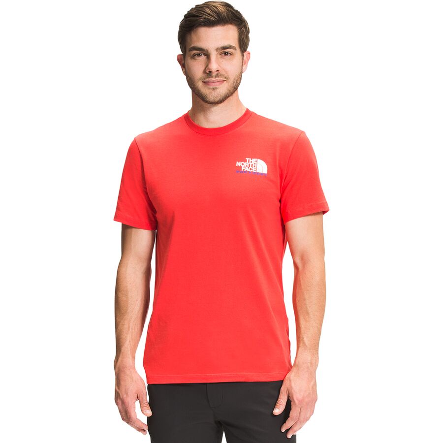The North Face - K2RM Graphic Short-Sleeve T-Shirt - Men's - Horizon Red/TNF Blue