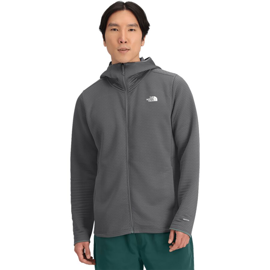 Мужское худи The North Face Dotknit Thermal Full Zip, цвет: Дымчатый жемчужный