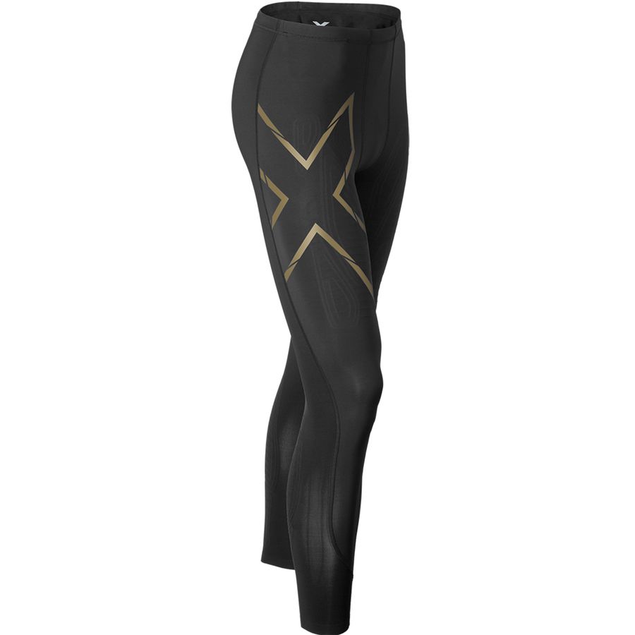 Collant De Compression 2XU Thermal Elite Pour Femme - Taille XS, 3/4, Noir/or