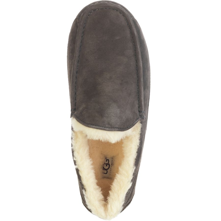 mens ugg ascot slippers charcoal