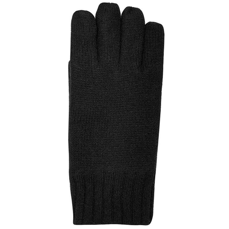 knit gloves with leather palms