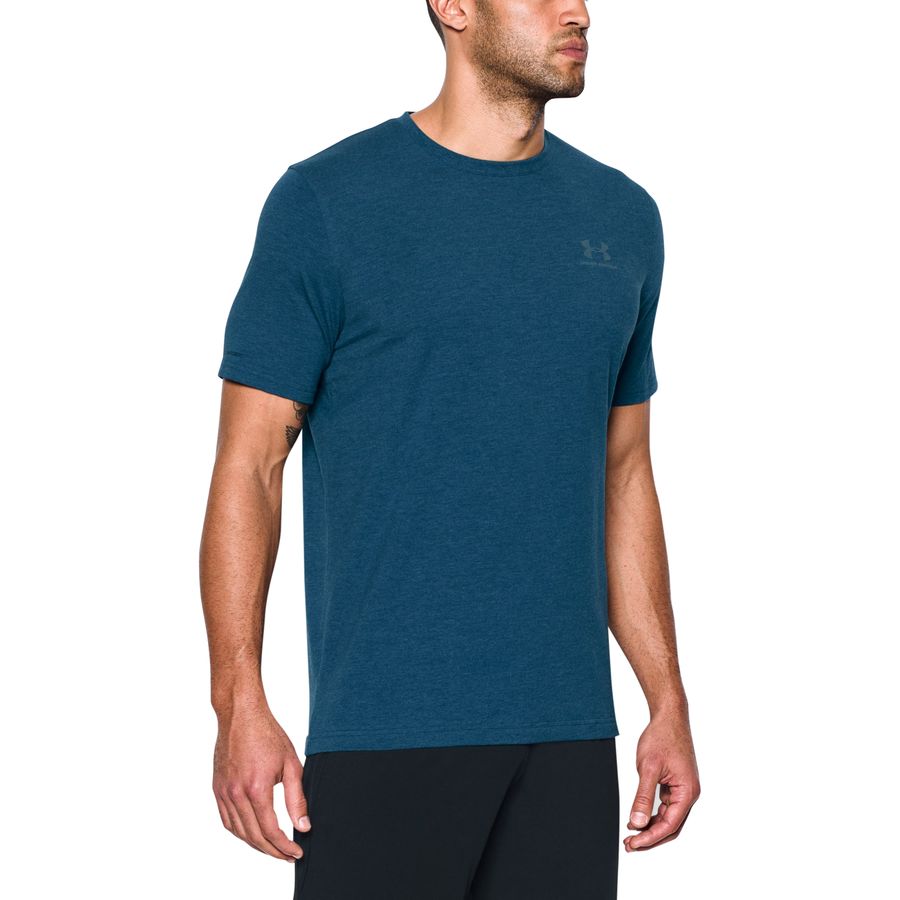 Men's UA Charged Cotton® Sportstyle Tee in Midnight Navy by Under Armour