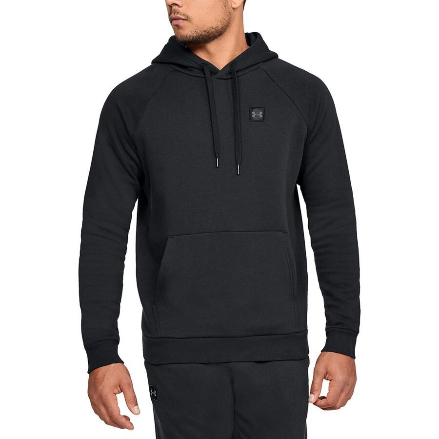 under armour men's black rival fleece hoodie