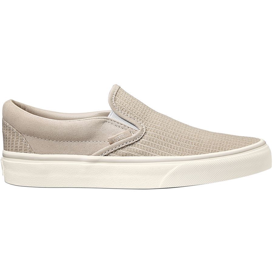 vans woven check slip on black