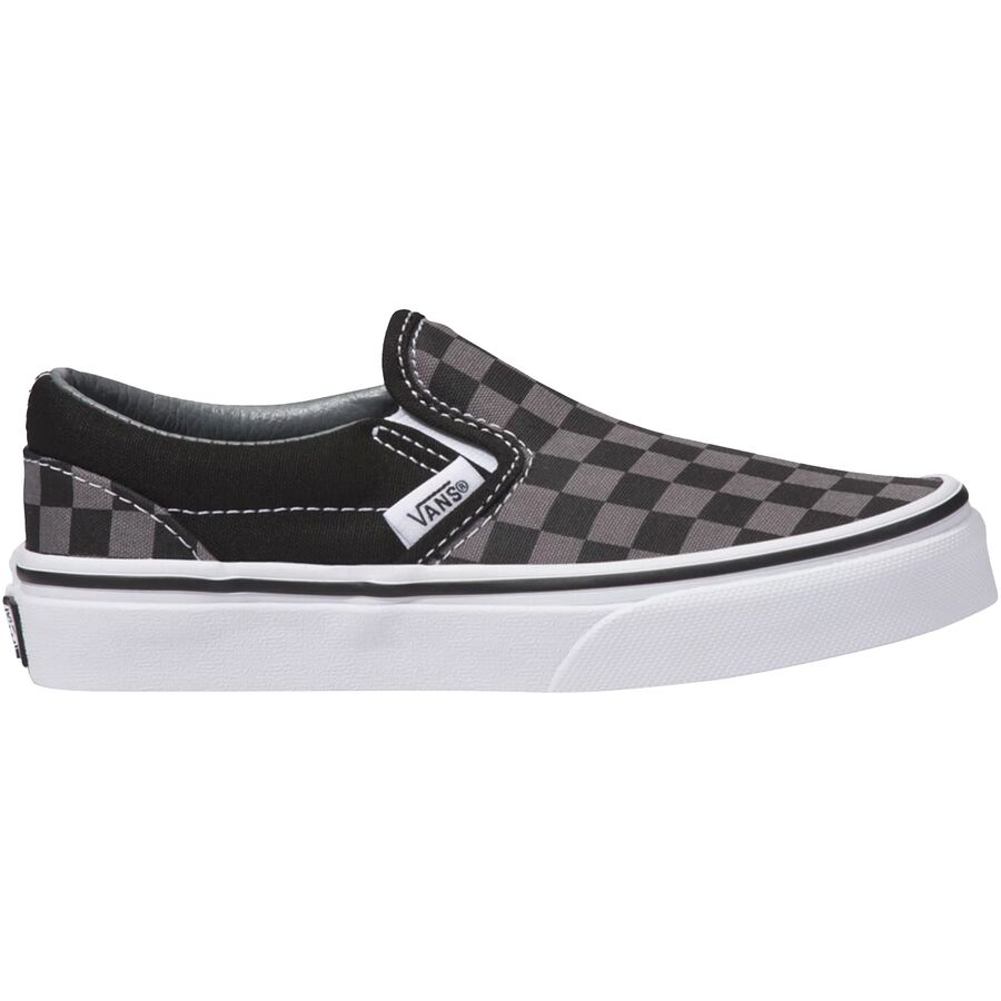 Vans - Classic Checkerboard Pack Slip-On Skate Shoe - Kids' - (checkerboard) Black/Pewter