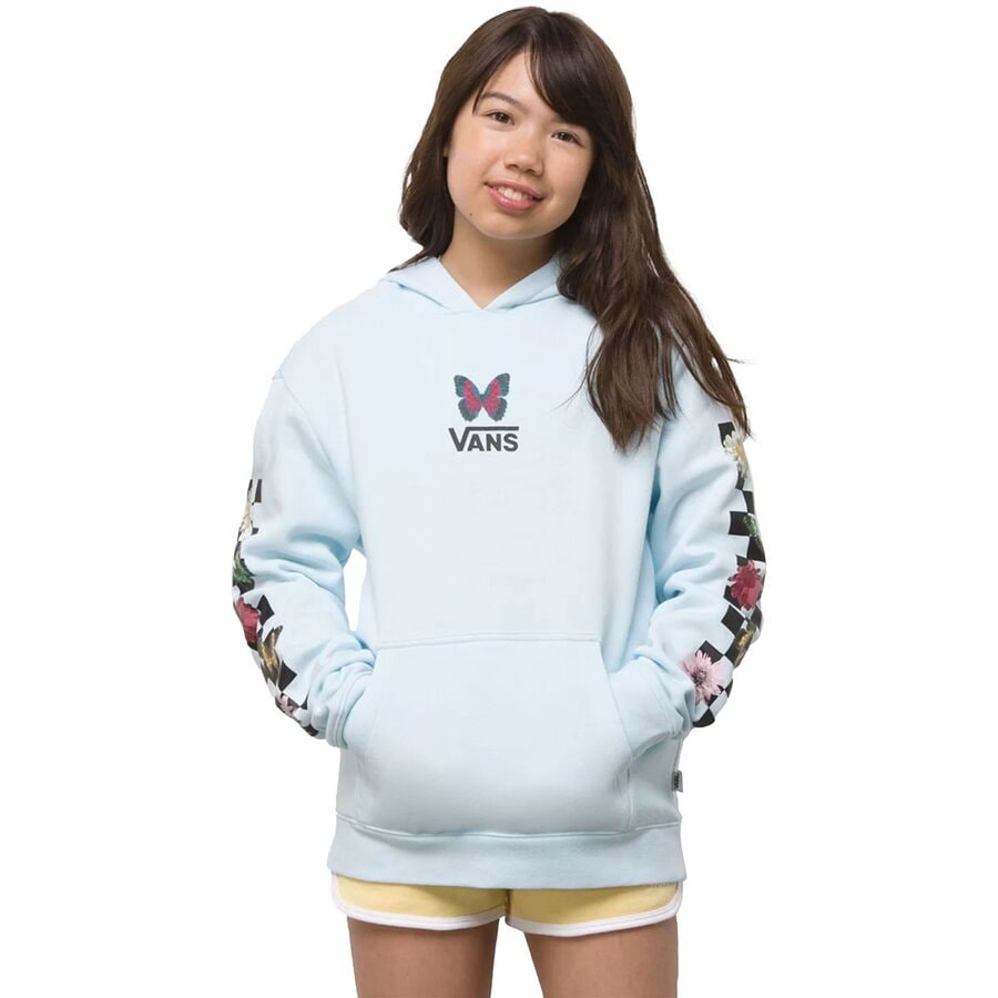 Butterfly Floral Pullover Hoodie - Girls'