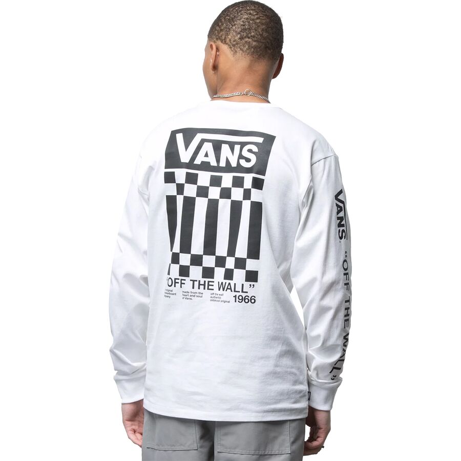 Off The Wall Check Graphic Long-Sleeve T-Shirt - Men's