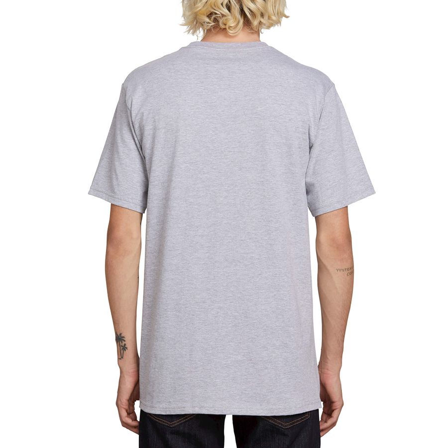 T-shirt Volcom Crisp Blanc Homme – Basique Col Rond Avec Logo Cercle Stone