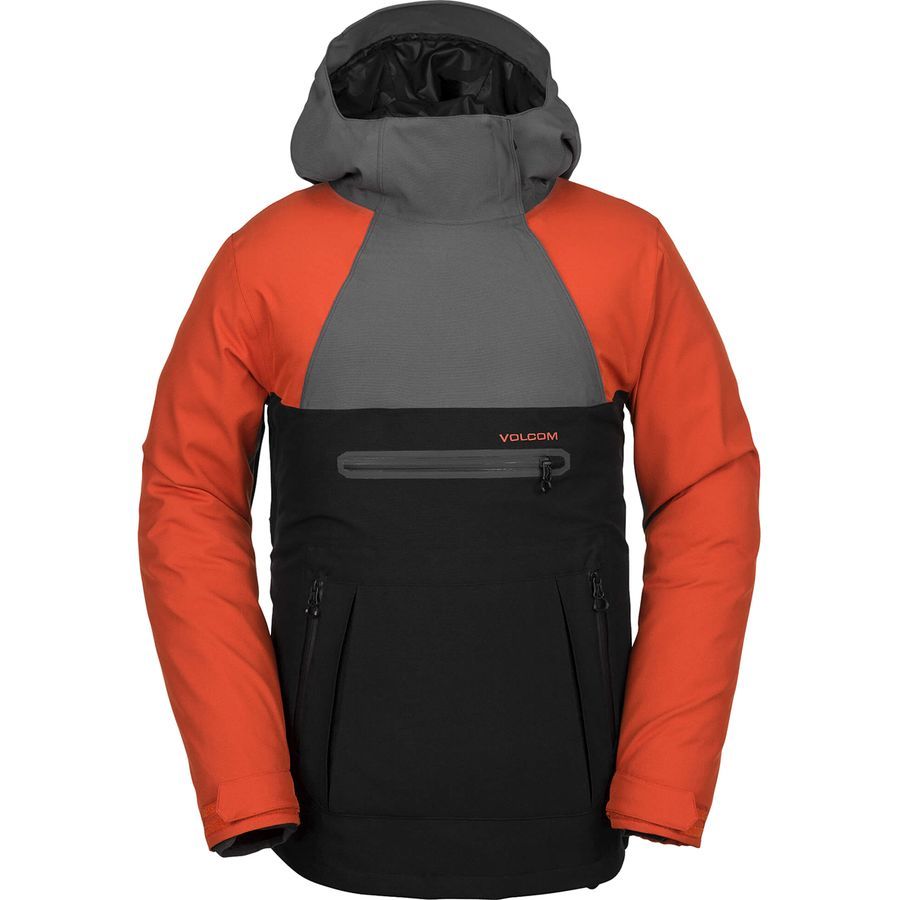 Volcom - Brighton Hooded Pullover Jacket - Men's - Burnt Orange