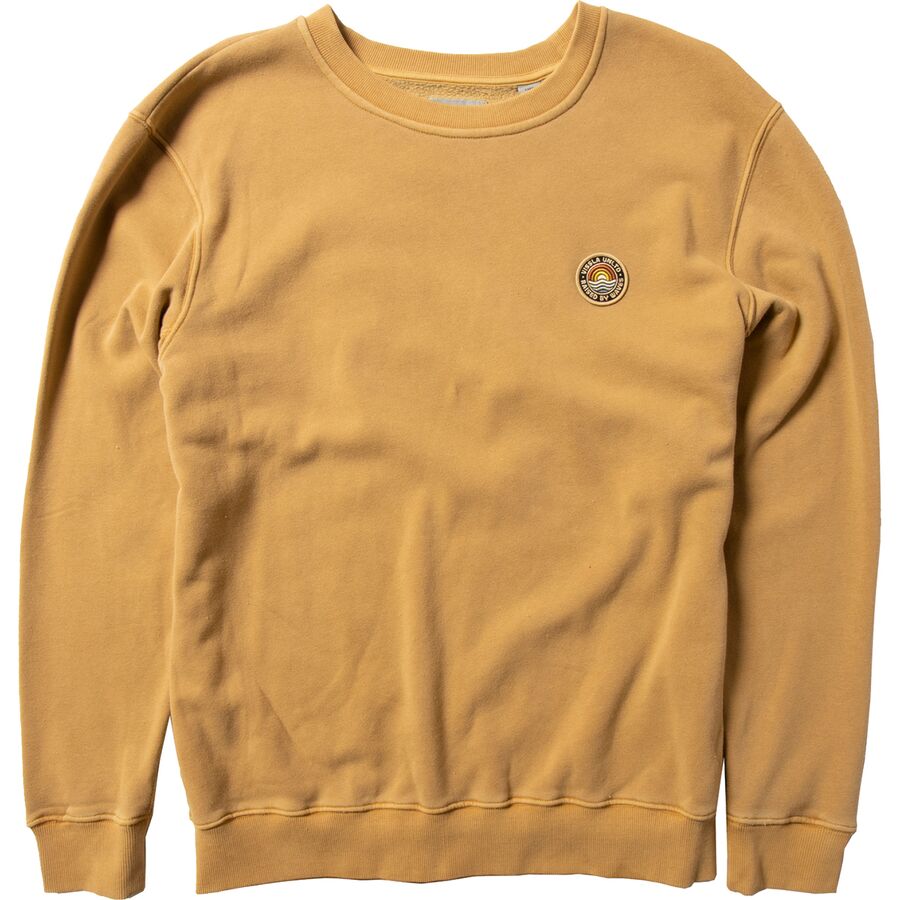 Vissla - Solid Sets Eco Crew Sweatshirt - Boys' - Gold Coral
