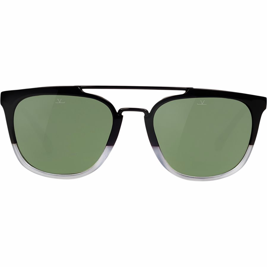 Lunettes De Soleil Vuarnet Cable Voiture 1604 - Verre Minéral Miroir Marron - Monture Acétate Noir