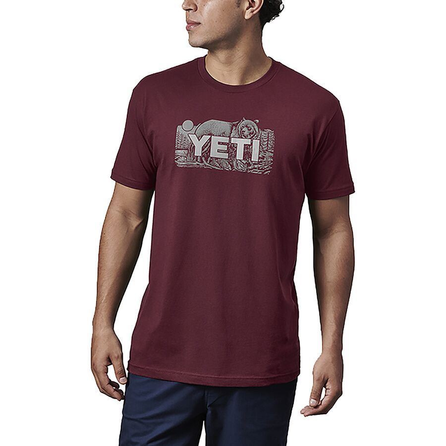 YETI Bear Badge ShortSleeve TShirt Men's Clothing