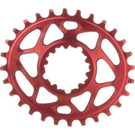 absoluteBLACK - SRAM Oval Direct Mount Traction Chainring - Red/6mm Offset