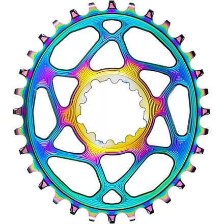 absoluteBLACK - PVD Oval SRAM Direct Mount Chainring - PVD Rainbow