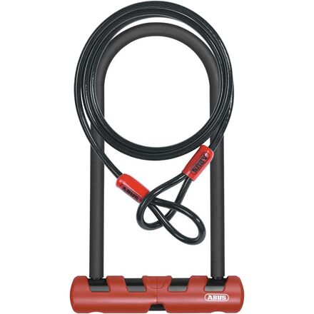 Abus - Ultimate 420 Mini U-Lock and Cobra Cable - Black/Red